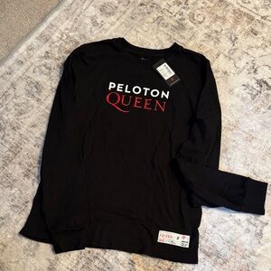 Peloton Black Shirt with Red Queen Logo